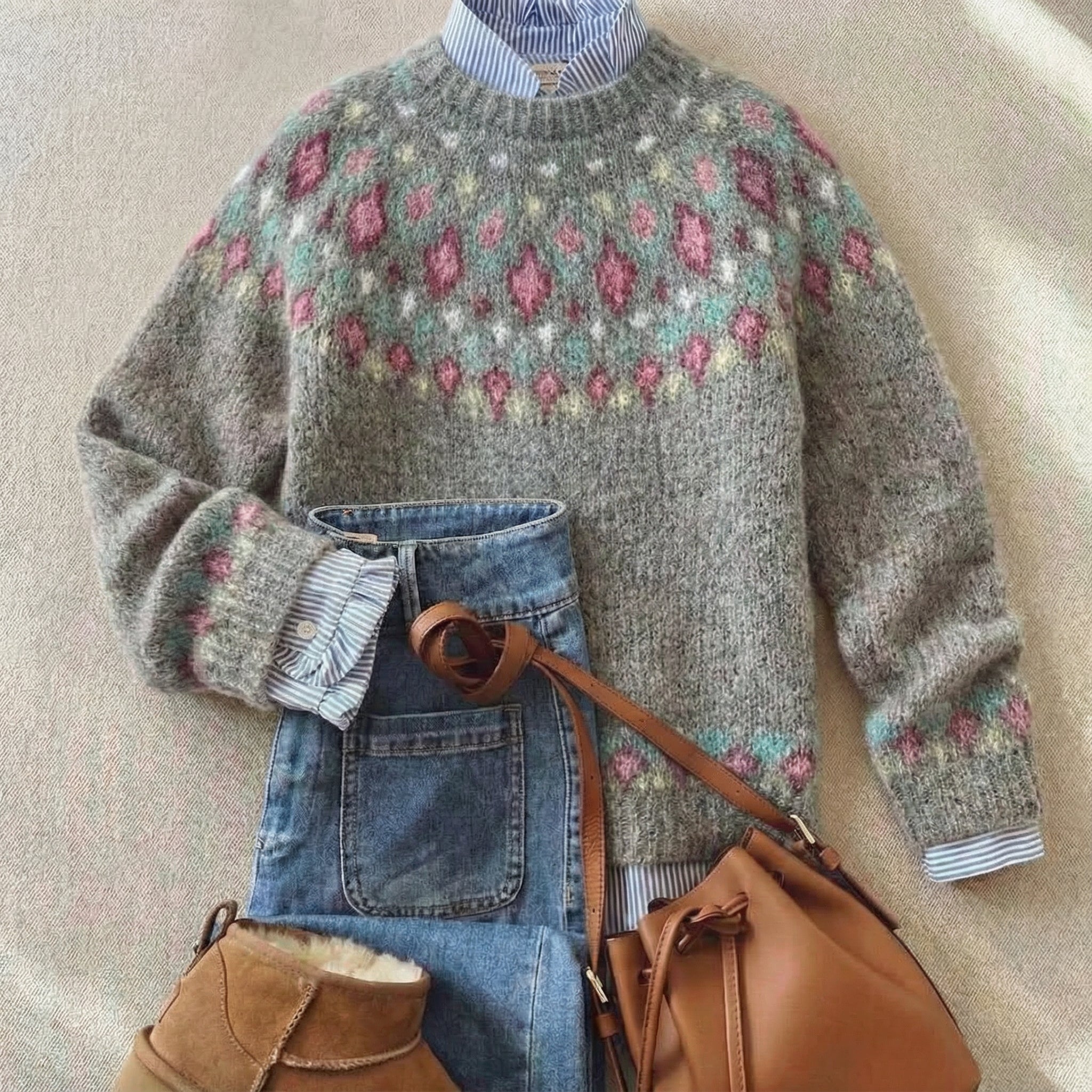 Soft Gray Pastel / S